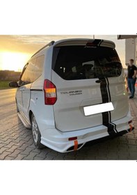 Resim Ford Tourneo Courier Egzoz Görünümlü Arka Ek Plastik Siyah Difüzör Arka-bodykit-ek-karlık 