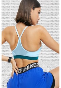 Resim Nike Bra İndy Light Support Sports Kadın Sporcu Sütyeni Mavi Bra Büstiyer Mavi 