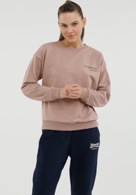 Resim W-ANNA C NECK SLOGAN SWEA Kum Rengi Kadın Sweatshirt 