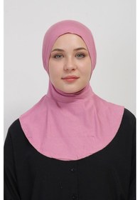 Resim Pratik Esnek Likralı Boyunluklu Geçmeli Bone Pembe 