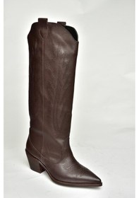Resim Fox Shoes T267765209 Kahverengi Kovboy Model Kadın Çizme Kahverengi-suni Deri Kahverengi 