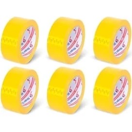 Resim Ecovibe 45 mm x 100 mt Sarı Koli Bandı 6 Adet 