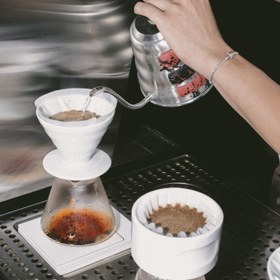 Resim Hario V60 02 Beyaz Seramik Kahve Demleme Seti 