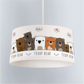 Resim Çocuk Odası Sarkıt Avize Oyuncak Ayı Desenli - Abajur Avize 