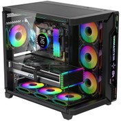 Resim Next Gaming Sirius Black ARGB Panel 7x Fan Kumanda ve Kontrolcü ATX Boş Bilgisayar Kasası Siyah 