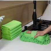 Resim Topshop1 Green Mikrofiber Araba Yıkama Süngeri Ve Havlu Seti 6 Parça Çiziksiz Süper Emici Yeniden Kullanılabilir 