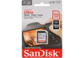 Resim Sandisk Ultra 512GB 150MB/S Sdhc/sdxc Class 10 Uhs-I Hafıza Kartı SDSDUNC-512G-GN6IN 