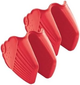 Resim D.Maya® Silikon Fırın Eldiveni 2’li | Isı Yalıtımlı, Kaymaz Yüzey, Esnek ve Kolay Temizlenebilir (Kırmızı) 