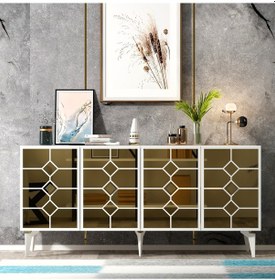 Resim Aden Konsol Beyaz-altın 