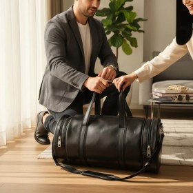 Resim Rubicon Seyahat & Spor Çantası - Duffle Bag Faux Leather ( Vegan Deri ) 
