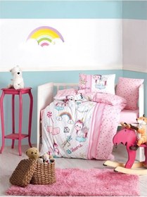 Resim Cotton Box 2000 Nevresim Takımı Unicorn Pembe 
