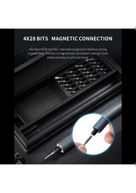 Resim Maiyame 25'li Şarj Edilebilir Mini Elektrikli Tornavida Seti - Manyetik Hassas Tamir Aleti Led Işıklı 