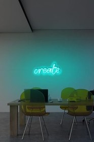 Resim Create Led Dekoratif Duvar Aydınlatması Neon Duvar Yazısı Sihirli Led Mesajlar Neongraph Mavi, DEC010009 