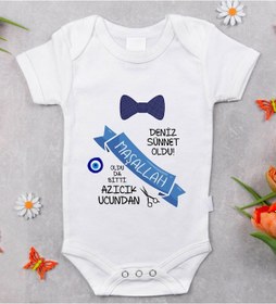 Resim Bitmeyenkartus Bk Kids Isimli Sünnet Tasarımlı Bebek Body Zıbın - Model 3 Çok Renkli 