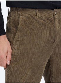 Resim Kip Vizon Fitilli Dokuma Jogging Fit Kadife Casual Pamuk Karışımlı Pantolon Vizon 