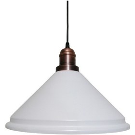 Resim Riolight Retro Beyaz Içi Beyaz Tekli Metal Sarkıt Çap: 33Cm (538289161) 