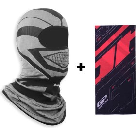 Resim Gp Kompozit Kışlık Motorcu Balaklava Maske Gri (1 Adet Boyunluk Buff Hediye) 