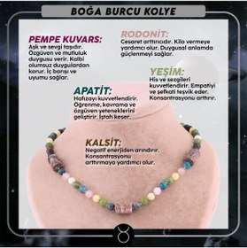 Resim OSMANLI DOĞAL TAŞ Sertifikalı Boğa Burcu Doğal Taş Kolye M250 