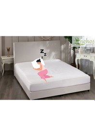 Resim Kapitone Kalın Süngerli Bambu Fitted Telalı Yatak Koruyucu Çarşaf Alez Thick Tek Çift Battal 10 Farklı Ebat 