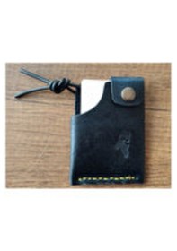Resim Sumerian Leather Craft Pueblo Deri Kartlık Siyah Siyah 