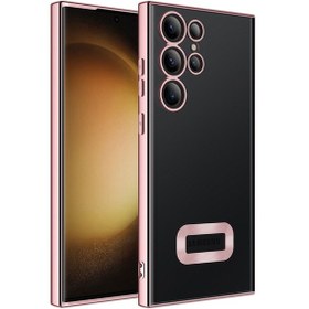 Resim Galaxy S23 Ultra Uyumlu Kamera Korumalı Logo Gösteren Zore Omega Kılıf-rose Gold Rose Gold 