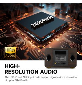 Resim Edifier D32 Hi-Res Sertifikalı Masaüstü Bluetooth Hoparlör Wi-Fi Apple Airplay2 Uyumlu 60W Rms 