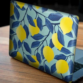 Resim Mavi Üzerine Limon Deseni Notebook Sticker, Laptop sticker,, Hp Sticker, Asus Sticker, 15.6 inç Sticker 