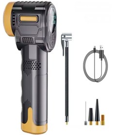 Resim 3600mah 150psı Lcd Ekranlı Kompresörlü Araç, Motosiklet, Scooter, 