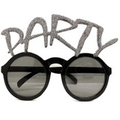 Resim Gümüş Simli Party Yazılı Parti Gözlüğü Show 15x7 Cm 1 