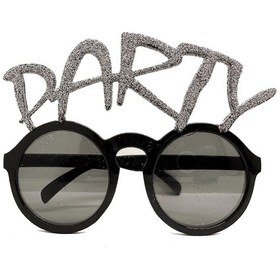 Resim Gümüş Simli Party Yazılı Parti Gözlüğü Show 15x7 Cm 1 