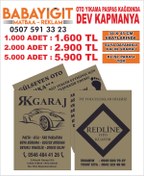 Resim babayiğitreklam FİRMAYA ÖZEL BASKILI OTO PASPAS KAĞIDI 
