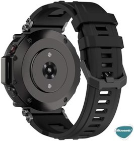 Resim Microsonic Amazfit T-Rex Ultra Kordon Silicone Sport Band (Amazfit T-Rex Ultra ile Uyumlu Kordon, Akıllı Saat Kayışı) 