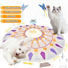 Resim TMISO 3’ü 1 Arada Etkileşimli Kedi Oyuncak - Otomatik Algılama, USB Şarjlı, Tüm Kedi Irkları İçin Uygun, Çalışma Arkadaşı ve Sıkıcıyla Mücadele Edici Dayanıklı Plastik 