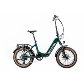 Resim TORC T1F ELEKTRİKLİ KATLANIR BİSİKLET 420H HD 20 JANT 7 VİTES YEŞİL BEYAZ 