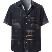 Resim 3 Boyutlu Görsel Dijital Baskı/Erkek Moda Rahat Hawaii Plaj Stili/ %100 Polyester/Rastgele Baskı/Sokak Modası/Rahat Dışarı Çıkma Stili/Dış Mekan Hafif/Rahat/Cilt Dostu Nefes Alabilir/Rahat Olgun Kişilik Erkek Gömlek 