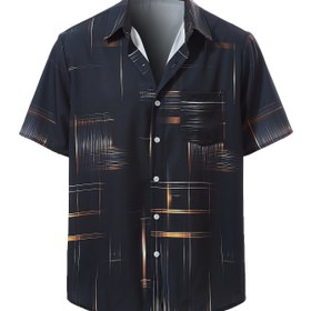 Resim 3 Boyutlu Görsel Dijital Baskı/Erkek Moda Rahat Hawaii Plaj Stili/ %100 Polyester/Rastgele Baskı/Sokak Modası/Rahat Dışarı Çıkma Stili/Dış Mekan Hafif/Rahat/Cilt Dostu Nefes Alabilir/Rahat Olgun Kişilik Erkek Gömlek 