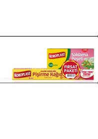 Resim Koroplast Pişirme Kağıdı 16 Lı Saklama Poşeti 120 Li Orta Boy X 2 