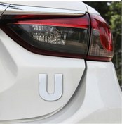Resim Sones Araba Araç Rozeti Amblemi 3d İngilizce Mektup U Kendinden Yapışkanlı Etiket Çıkartması, Boyut: 4.5 4.5 0.5cm 