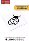 Resim Genel Markalar Uğur Böceği Sticker Oto Motor Laptop Duvar Folyo Sticker 50 X 50 Cm 