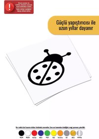 Resim Genel Markalar Uğur Böceği Sticker Oto Motor Laptop Duvar Folyo Sticker 50 X 50 Cm 