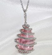 Resim In Love Pembe Damla Taşlı Gümüş Kolye Inlove Gümüş Kolye 