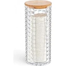 Resim Storemax Ahşap Kapaklı 3'lü Organizer Set, Model Modern Pamukluk Düzenleyici Şık 3'lü Pamukluk Set - Şık ve Fonksiyonel Ahşap Kapaklı 3'lü Organizer Set 