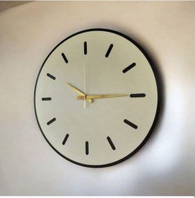 Resim Ahşap Beyaz Renk Sade Sayılı Hediyelik Sessiz Duvar Saati 50cm Beyaz 