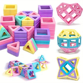 Resim Manyetik Yapı Blok Seti, Çocuklar için Uygun STEM Oyuncakları, Çocukların Eğitici Puzzle Manyetik Oyuncakları ve Doğum Günü ile Halloween Hediyeleri. 