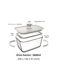 Resim 0128 D-neofcl138 Fıka Clık Dıkdortgen Saklama Kabı 1380 Ml Bej 