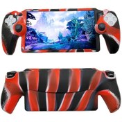 Resim Cbtx Sony Ps5 Portal Uyumlu Anti-çizelge Oyun Denetleyicisi Koruyucu Silikon Kovan Kılıfı Siyah-kırmızı 