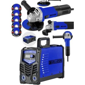 Resim Graizer Alman Mma 200 Amper Profesyonel Dijital Göstergeli Invertör Kaynak Makinesi + Avuç Taşlama Hediyeli 