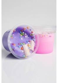 Resim Thentech Boncuklu Köpüklü Slime Eğlenceli Vakit İçin Çocuklar İçin Boncuklu Slime Mor 