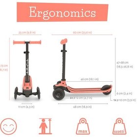 Resim Scotti - 3 Tekerlekli Scooter (4 Renk Seçeneği) - Flamingo 