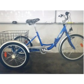 Resim Fsc Bbf Cargo Nexus 3 Vites Ön V-arka Kontra Fren Ön 24-arka 20 Jant Katlanır Kargo Bisikleti Mavi Mavi 